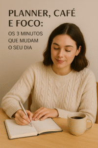 Planner, Café e Foco: Os 3 Minutos Que Mudam o Seu Dia
